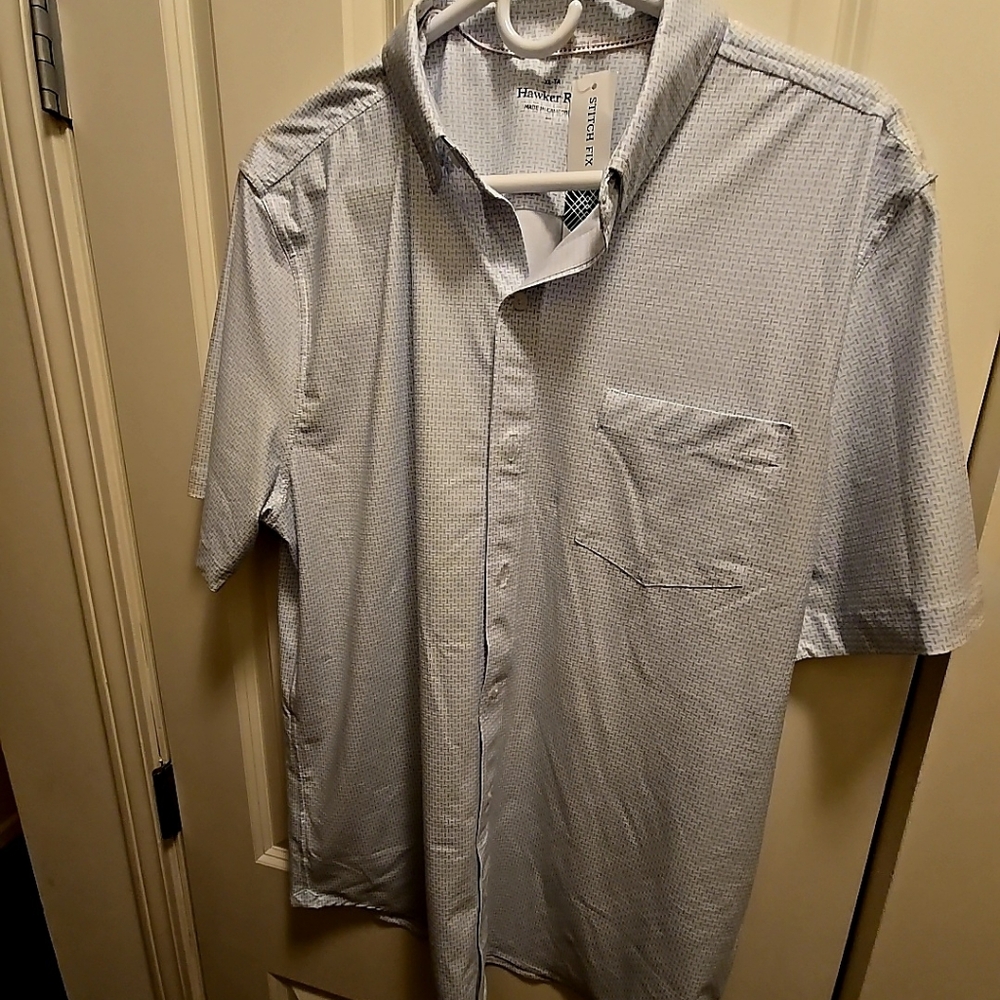 Men's Blue Short Sleeve Shirt
